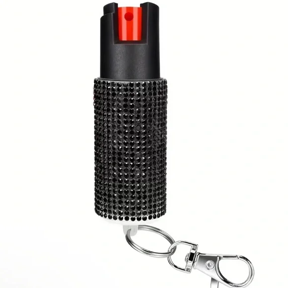 Rhinestone Protective Spray Keychain - Picture 4 of 7